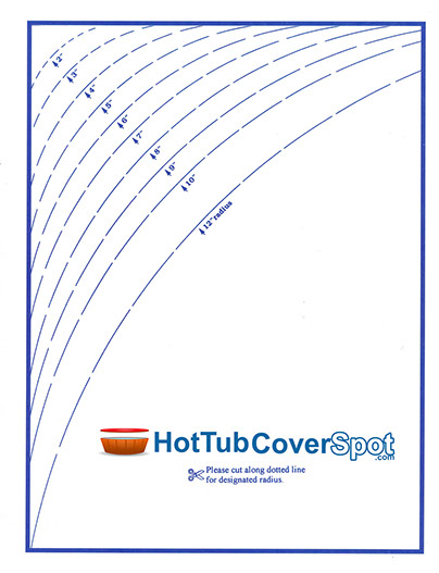 Find a spa cover radius - Radius Template Sheet