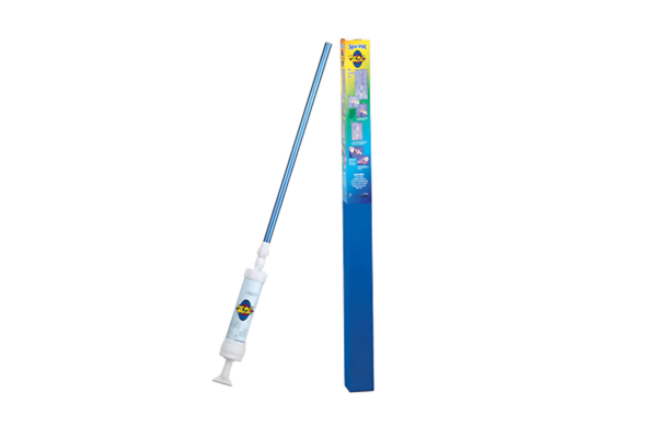 Spa vacuum cleaner with box packaging, designed for quick and easy debris removal from hot tubs
